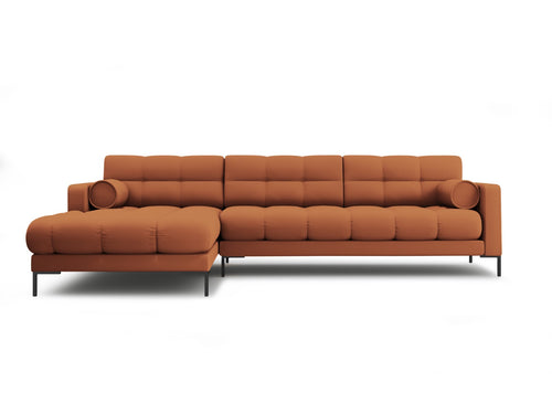 Cosmopolitan Design linker hoekbank Bali 5-zits, structurele stof, baksteen - 185x293x75cm