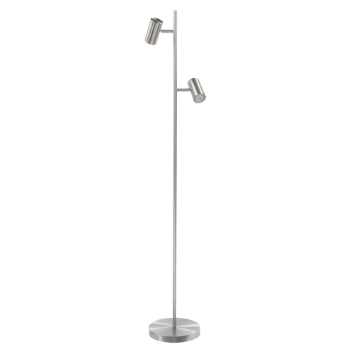 Highlight vloerlamp Burgos - 2 lichts - 23  x 142   cm - mat chroom - vtwonen shop