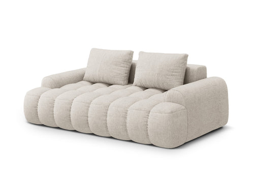 Cosmopolitan Design Bank Linz 3-zits, structurele stof beige - 100x200x84cm