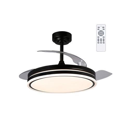 CristalRecord plafondventilator Moss - 1 lichts - 106  x 42   cm - zwart
