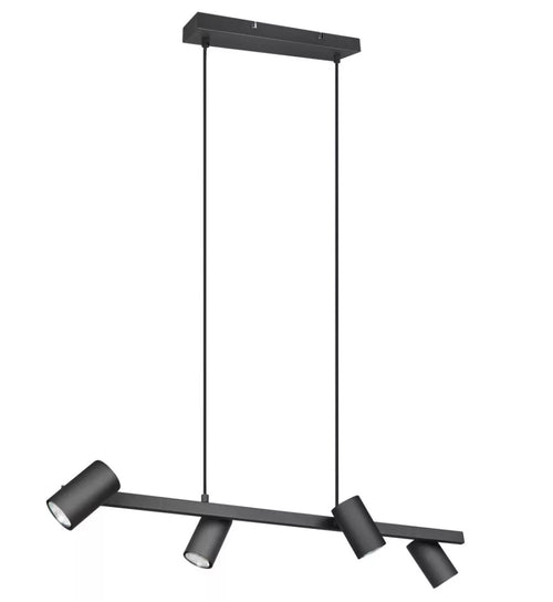 Trio Leuchten hanglamp Marley - 6 lichts - 115  x 150   cm - zwart