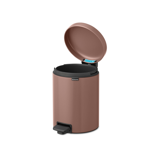 Brabantia NewIcon Pedaalemmer, 5 liter, kunststof binnenemmer - Satin Taupe