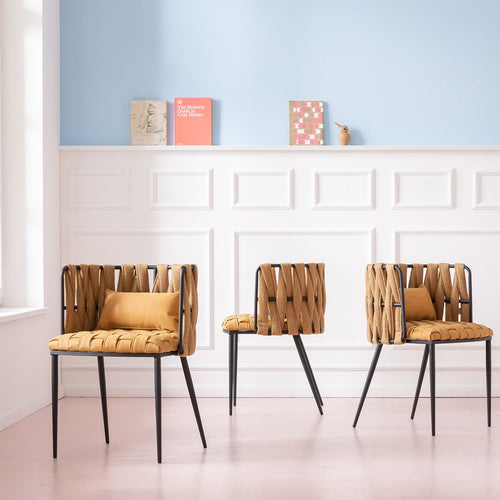 Kare Design Stoel met armleuningen Cheerio geel
