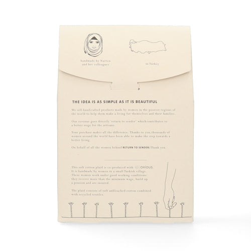 Return to Sender Plaid 100 x 190 cm grijs, hamamdoek van katoen - vtwonen shop