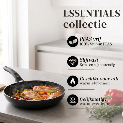 Cosy & Trendy Koekenpannenset Essentials - Pannenset Inductie - 3 stuks
