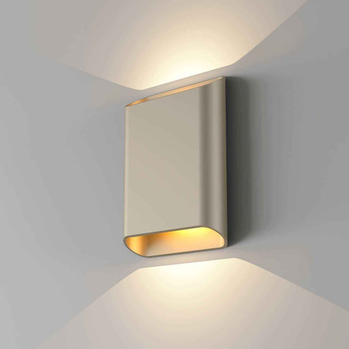 Artdelight wandlamp Diaz - 2 lichts - 4  x 20   cm - champagne