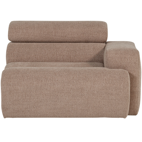 WOOOD 1-zits element bank arm rechts Novi - Polyester - Taupe - 86x109x113