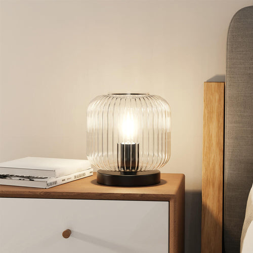 HOME DELUXE Tafellamp van glas LILY - Transparant