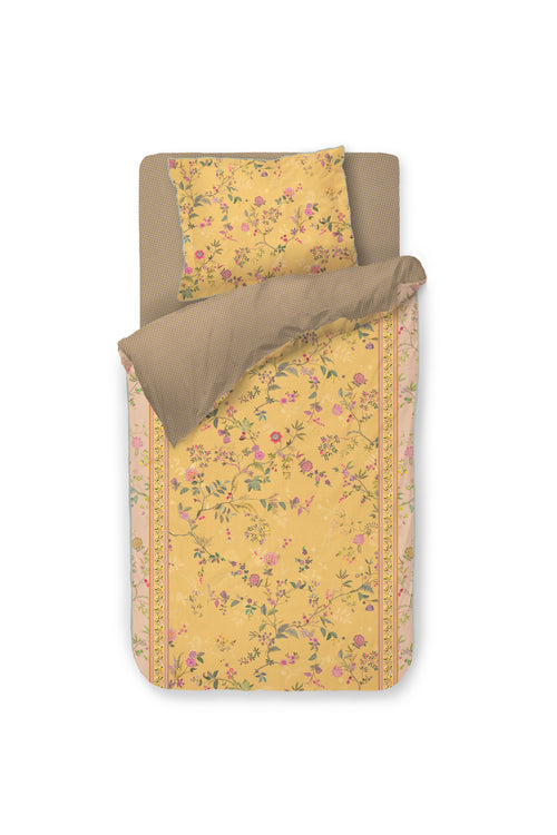 Pip Studio Dekbedovertrek Bodhi Flower - 60 x 70 cm - Geel