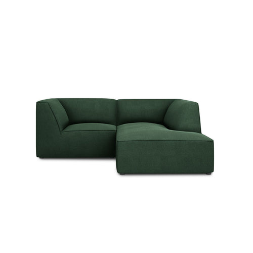 Cosmopolitan Design - Modulaire hoekbank rechts Siena 3-zits, structurele stof groente - 180x186x69cm