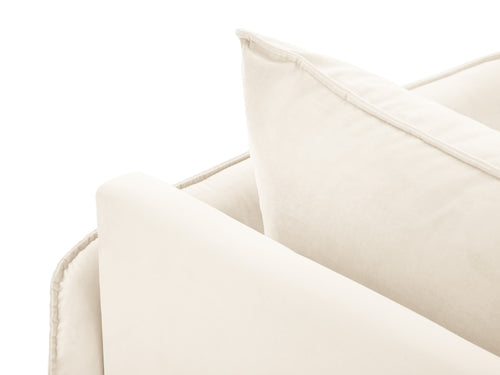 Cosmopolitan Design rechter chaise longue Vienna flueel, lichtbeige - 170x110x95cm