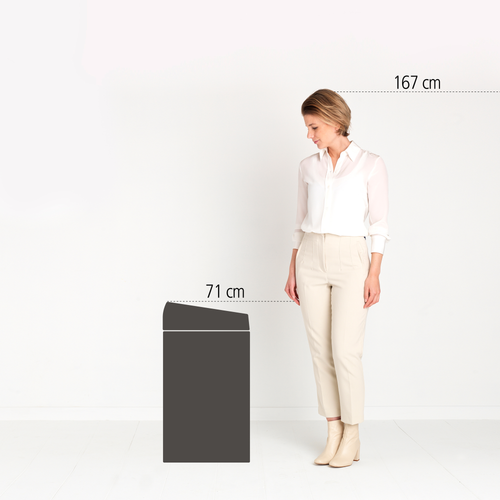 Brabantia Touch Bin afvalemmer, 60L - Brilliant Steel