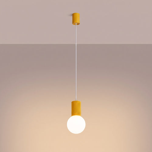 Sollux Lighting Hanglamp HALO 1 geel - 12x12x120cm