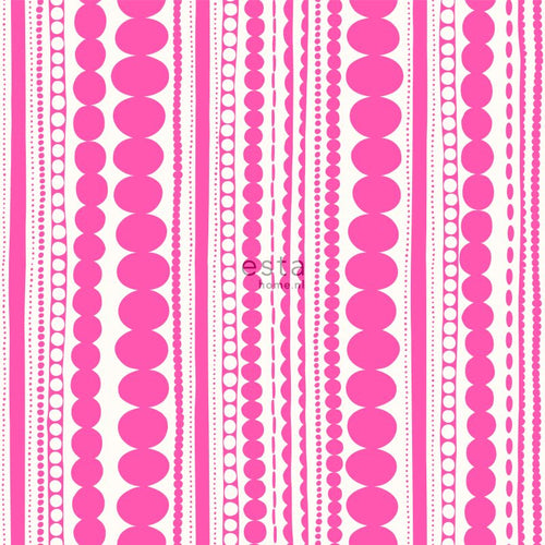 ESTAhome behang kralen fuchsia roze - 53 cm x 10.05 m - 138837