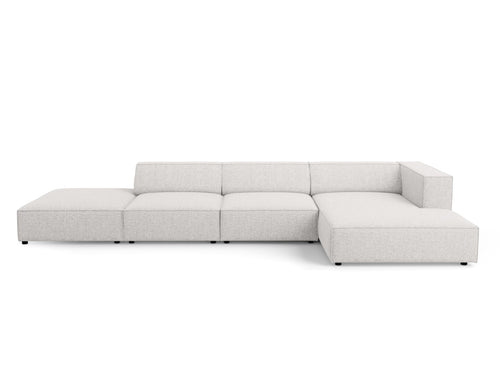 Cosmopolitan Design rechter hoekbank Arendal 5-zits, chenille, lichtgrijs - 166x341x70cm
