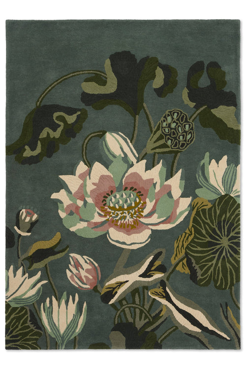 Vloerkleed Wedgwood Waterlily midnight pond 038608 120x180 cm