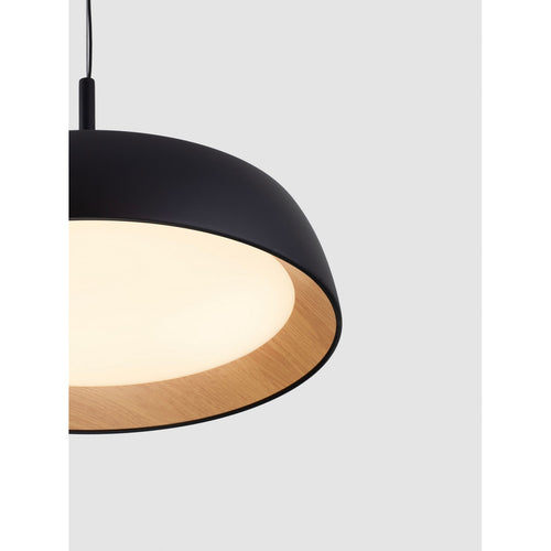 Nova Luce SIGI Dome hanglamp voor plafond, zandkleurig zwart, Triac dimbare LED, 40W, 3111lm, 3000K