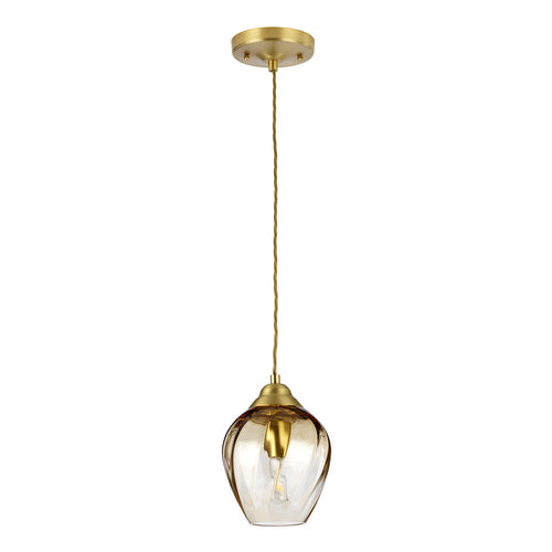 Tiber 1 hanglamp geborsteld messing