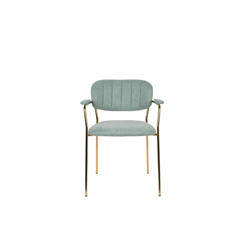 Housecraft Living Jolien Eetkamerstoelen armleuning Goud/Lichtgroen - Set van 2 - vtwonen shop