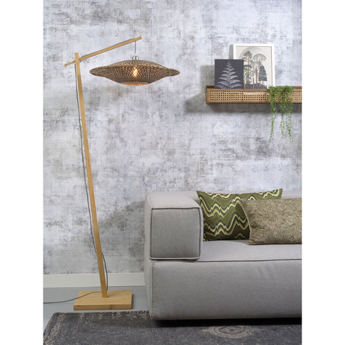 GOOD&MOJO vloerlamp Bali - bruin - Ø60cm - vtwonen shop