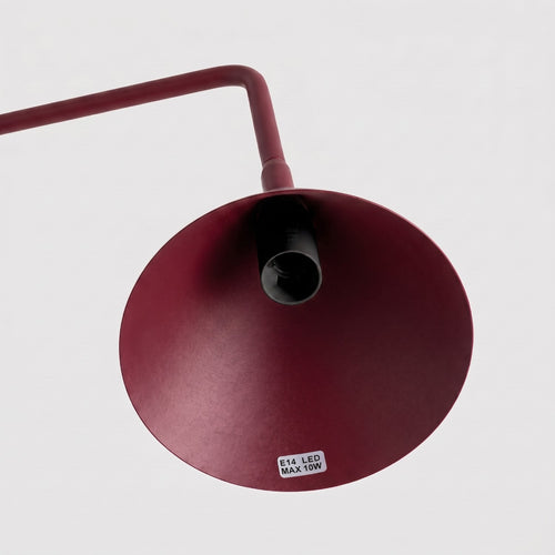 Sollux Lighting Tafellamp NOX bordeaux - 18x18x35cm