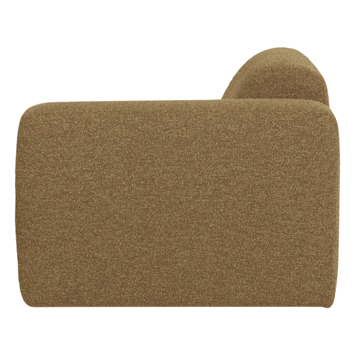 WOOOD 1-zits bank arm rechts Mojo Base - Bouclé - Geel/Bruin - 74x105x97