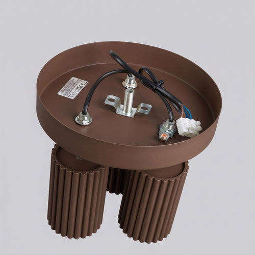 Sollux Lighting Plafondlamp KARBON 3P bruin - 19,5x19,5x18cm
