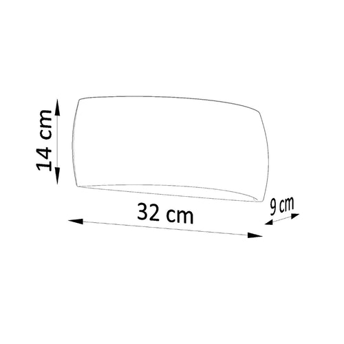 Sollux Lighting Wandlamp keramiek PONTIUS grijs - 32x9x14cm