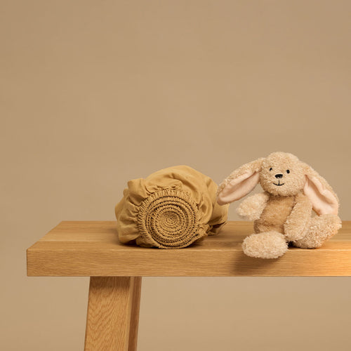 Coco & Cici - Kids - Hoeslaken TENCEL Twill Okergeel - 90x200x30
