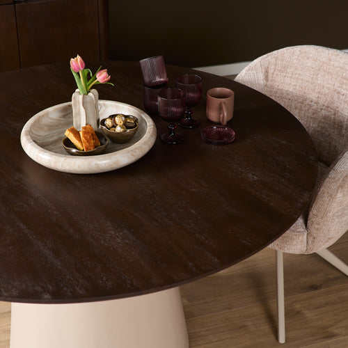 Starfurn  eettafel Madison - bruin - 130x130x76cm