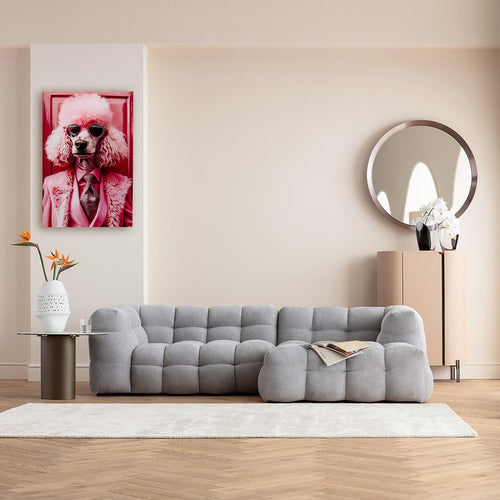 Kare Design Wandfoto roze poedel 80x120cm