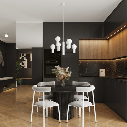Sollux Lighting Kroonluchter HALO 6 wit - 64x64x230cm