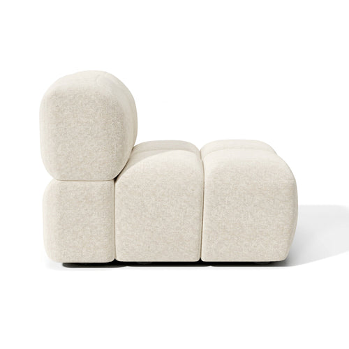 Premium Interiors - Fauteuil MOSS - getextureerd fluweel beige 78cm