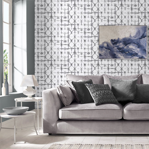 Graham & Brown Vliesbehang - Indigo Grey - 10mx52cm - vtwonen shop