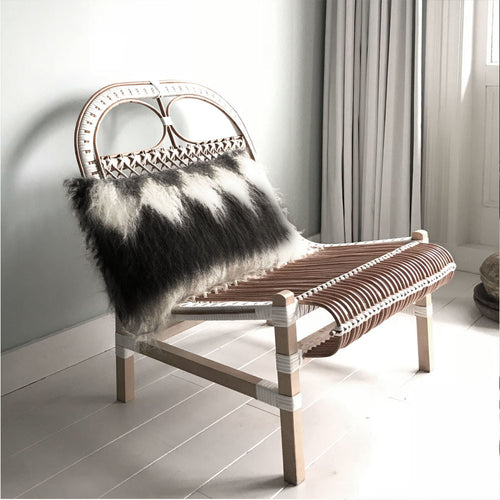 Malagoon kussen Diamond - zwart - 40x70cm 100% wol