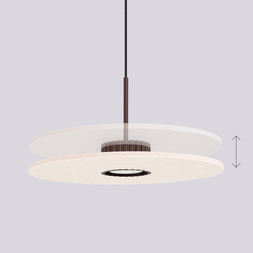 Sollux Lighting Hanglamp OVO 1 brązowa/beżowa filc Gx53 - 40x40x125cm