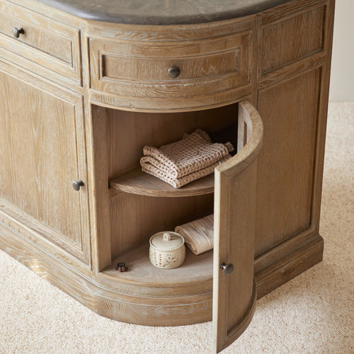 Tikamoon Badkamermeubel in eiken en steen 110 cm - Naturel - vtwonen shop