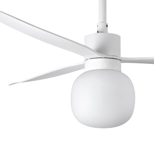 Faro Amelia Grote Ball Led Witte Plafondventilator 20W 2700K, 6 Snelheden