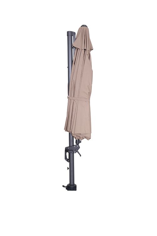Hawaii parasol - Ø350 cm - carbon black - taupe - vtwonen shop