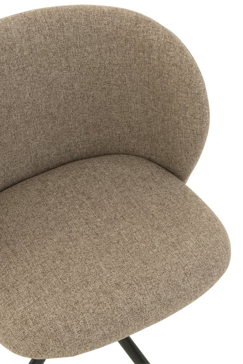 J-Line stoel Turn/Up/Down - linnen - donkerbruin/beige