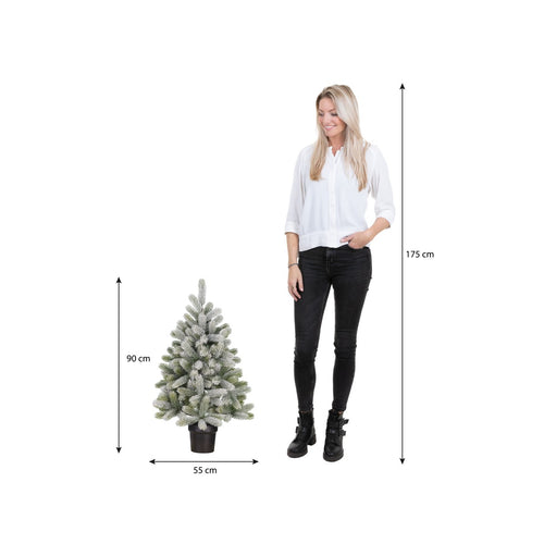 Black Box Trees Nagoya Kunstkerstboom in Pot - H90 x  Ø55 cm - Groen