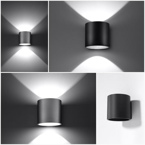 Sollux Lighting Wandlamp ORBIS 1 wit - 10x12x10cm