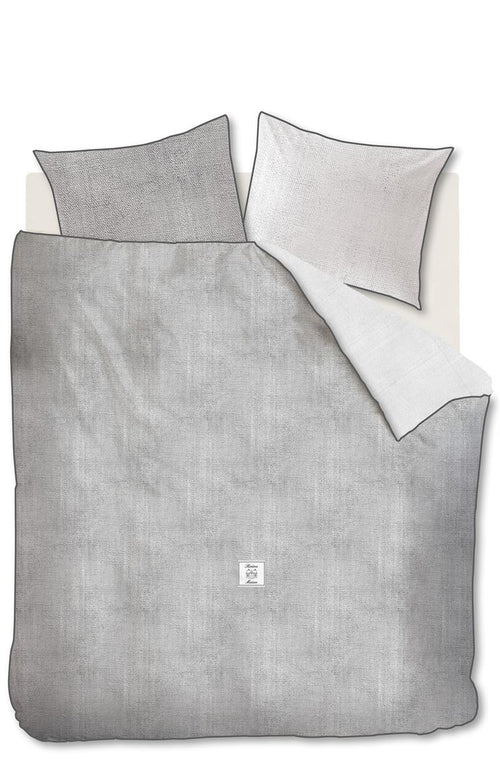 Rivièra Maison - Coughton Court dekbedovertrek - Eenpersoons - 140x200/220 cm - Antraciet