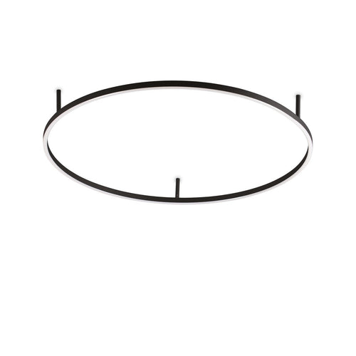 Ideal Lux ORACLE Ring Geïntegreerd Led Semi Flush Light Zwart 90cm 3000K