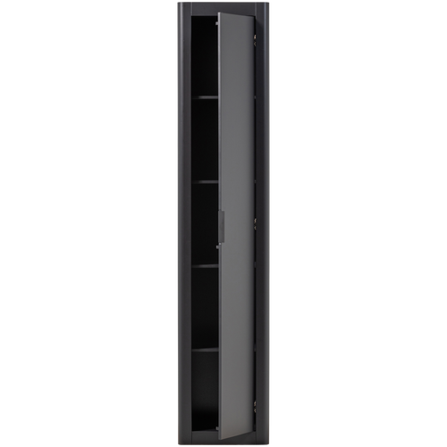 WOOOD smalle hoge kast Gunnar - Grenen - Matzwart - 217x45x39