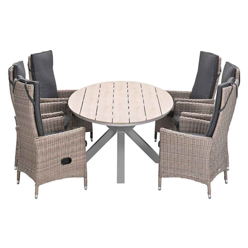 Garden Impressions tuinset Collin - Tulli - vintage willow - 220x115 cm - 7-delig