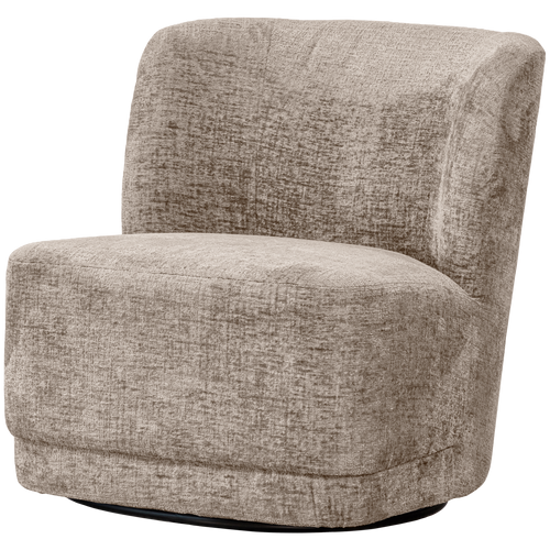 WOOOD draaifauteuil Atty - Polyester - Zand - 75x74x65 - vtwonen shop