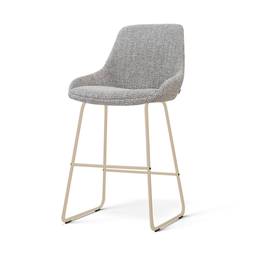 Nolon Nino-Isa barkruk grijs blend - beige onderstel - 65 cm