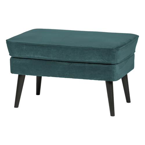 WOOOD hocker Rocco - Velvet - Teal - 47x77x51