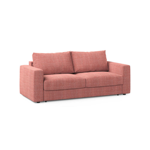Cosmopolitan Design - Converteerbare bank Grena 3-zits, structurele stof rood - 100x205x90cm